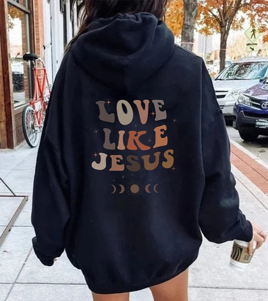 Sudadera unisex vintage "Ama como Jesús"