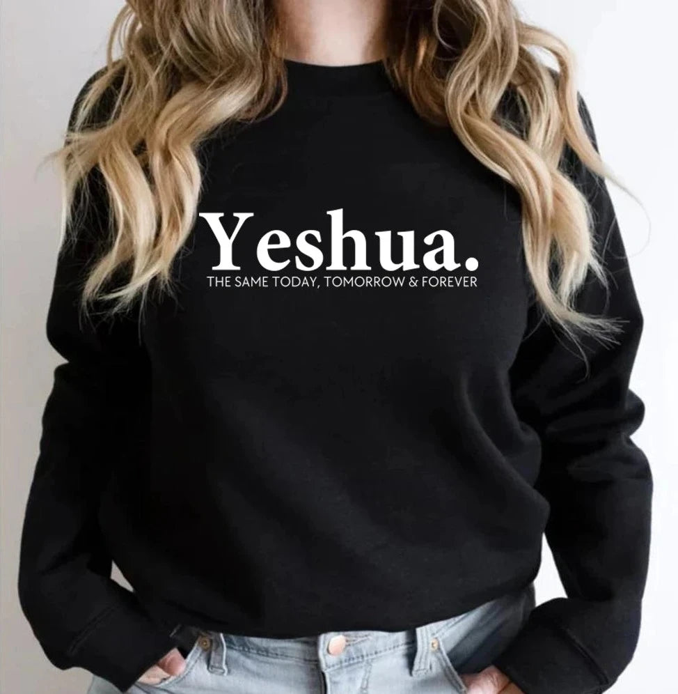 Sudadera unisex cristiana con cuello redondo "Yeshua"