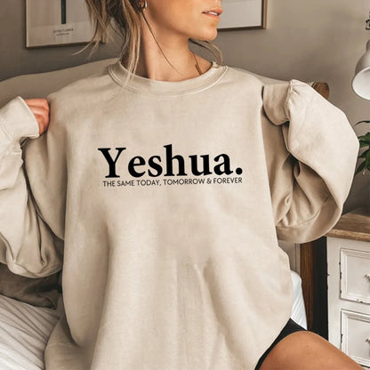 “Yeshua” 基督教男女通用圆领衫