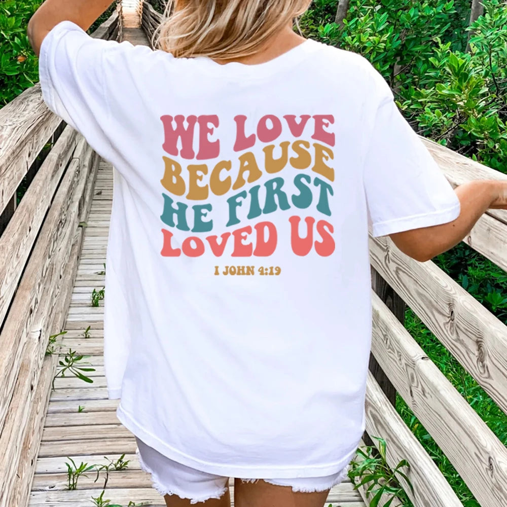 1 John 4:19 Vintage Style T-Shirt