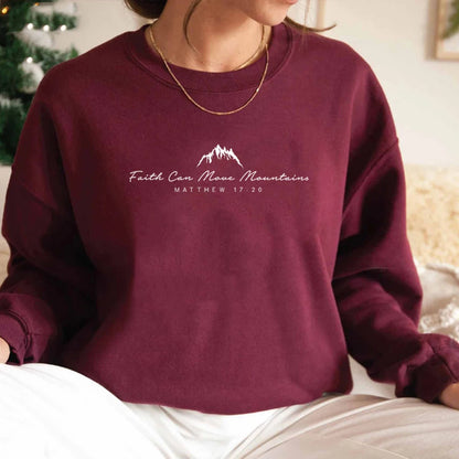 "Faith Can Move Mountains" Unisex Crewneck