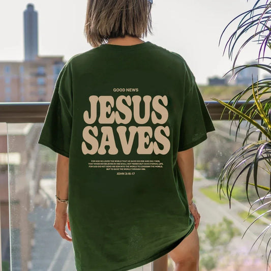 Camiseta "La Buena Nueva Jesús Salva"