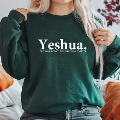 “Yeshua” 基督教男女通用圆领衫