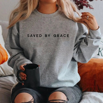 “Saved By Grace” 男女通用圆领衫