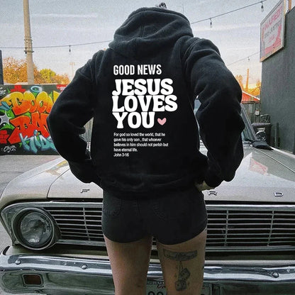 "Good News Jesus Loves You" Unisex Hoodie