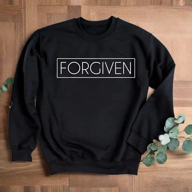 Sudadera unisex con cuello redondo "Forgiven"